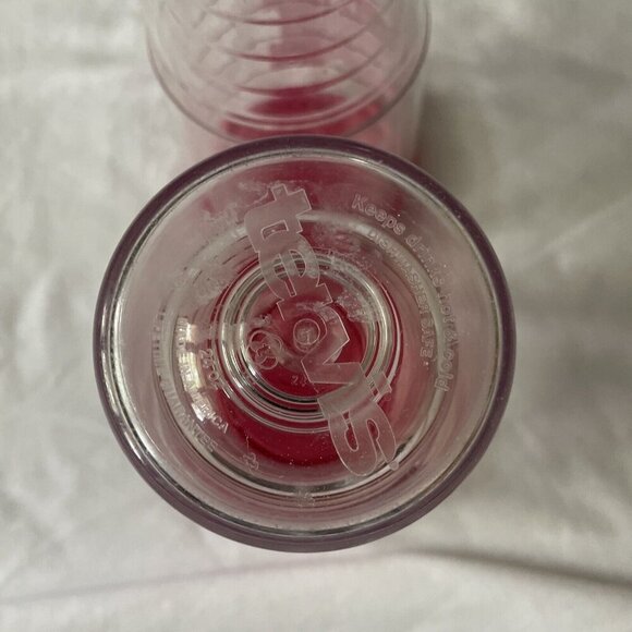 Two Clear Tervis Tumblers W/ Pink Missouri M Logo & Lids 16 Oz BPA-Free - Picture 7 of 7